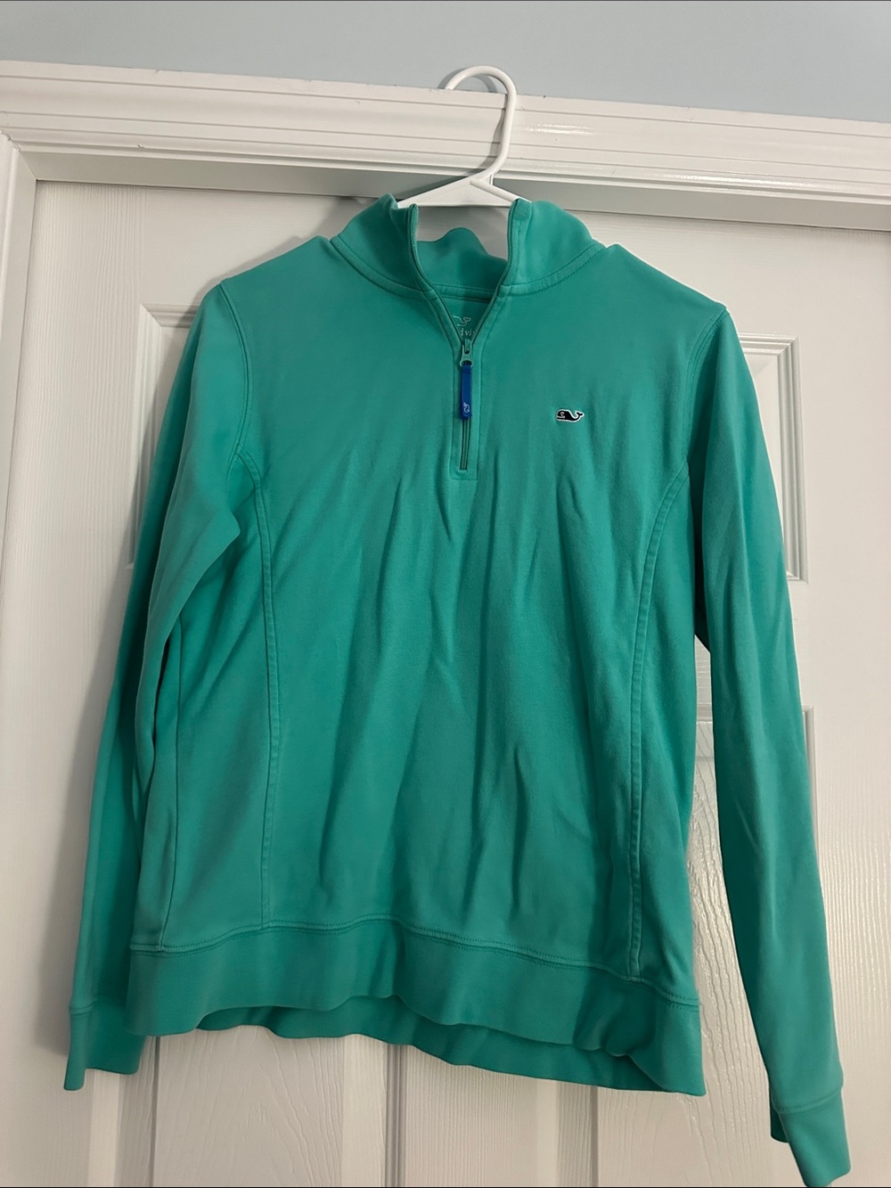 Vineyard Vines Women's Quarter-Zip in Teal Green